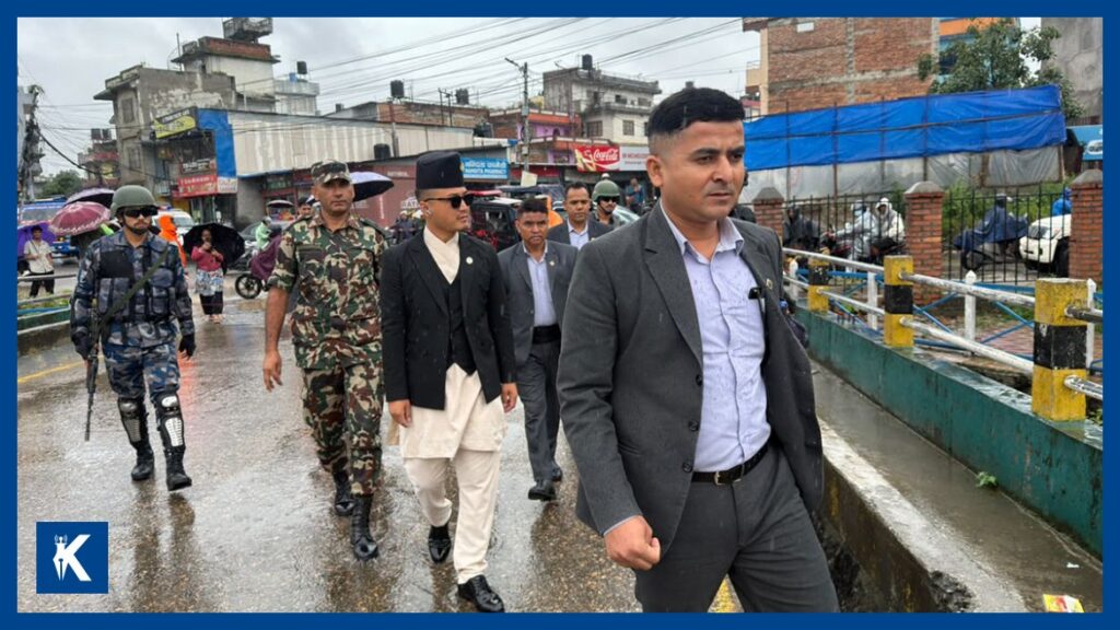 मनोहरामा बाढी बढेपछि गृहमन्त्री गुरुङद्वारा च्यासल क्षेत्रको अवलोकन