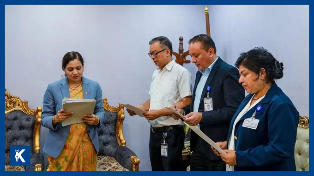नाम्सको शिक्षाध्यक्ष, रजिस्ट्रार र डिनमा नयाँ पदाधिकारी नियुक्त, मन्त्रीसमक्ष लिए शपथ